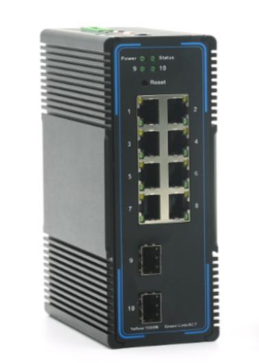 Managed 10GB Ethernet Fiber POE Switch 2 10GB SFP+ Slots And 8 Gigabit POE Ports