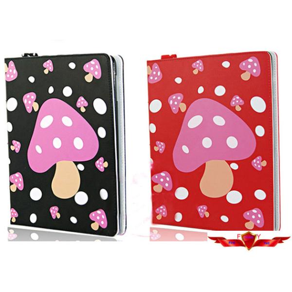 New Mushroom Ipad 2 3 4 PU Cover Cases Smart Sleep/Wake Up Function Three Holder