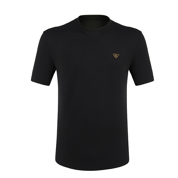 Black White Cotton Custom Men'S T Shirts Plain Embroidered Basic Style