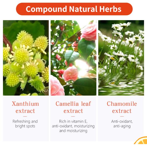 Popular máscara de vitamina C Cosméticos fábrica fabricante blanqueamiento de la máscara facial hidratante natural orgánico Vc cara de la hoja facial máscara