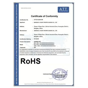 Qingdao Lykant Sports Goods Co., Ltd. Certifications