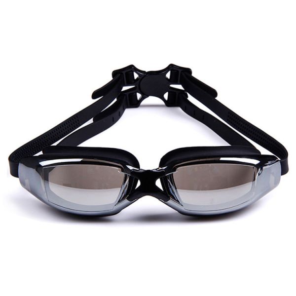 Direct Wholesale Sales Blue PC Lens Swim Glasses Recyclable Silicone Adult Waterproof Swimming Anti-Fog Diving