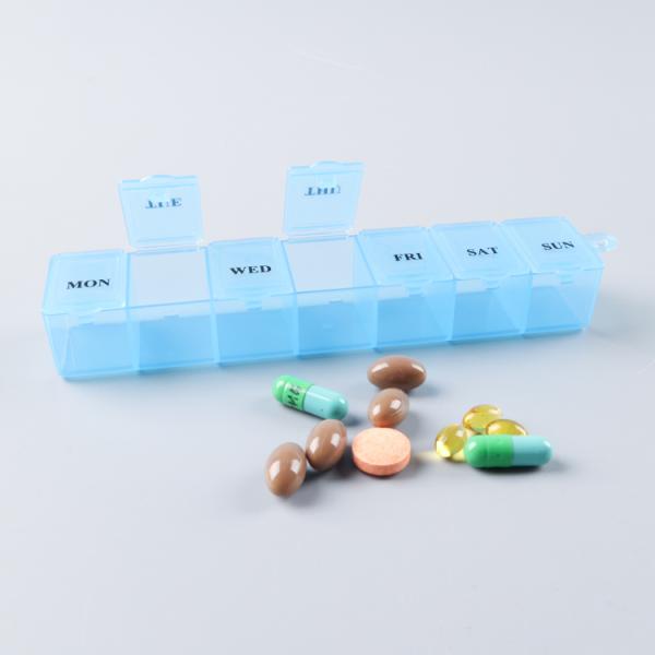 Home Weekly Pill Organizer Box With Clear Lid 11.2ML/Grid Главная Еженедельный органайзер для таблеток с прозрачной крышкой 11,2 мл / сетчатые коробки для лекарств
