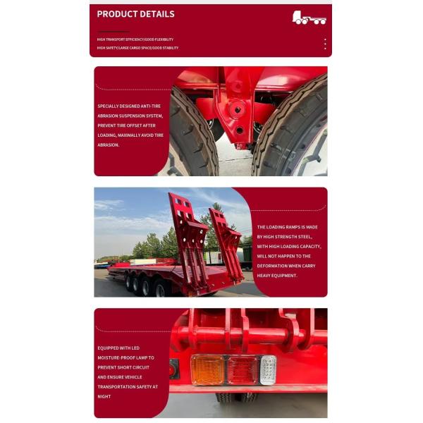 Flatbed 3 Axles 40FT Container Semi Trailer for Container Transportation
