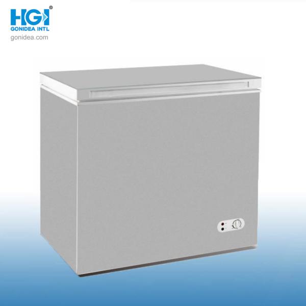 300L Commercial Glass Door Deep Chest Freezer Low Temperature -25 Degree