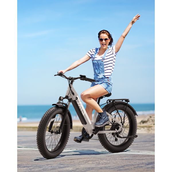 48V 26 Inch Fat Tire Electric Bike for City Commuting & Off-Road with Long Range Women MTB Ebike Fatbike 250W