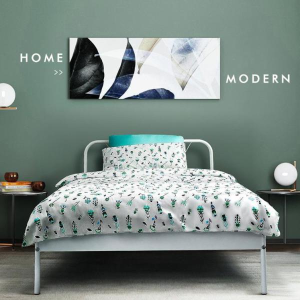 Multiple Sizes White Iron Single Bed , Steel Single Bed Elegant Design