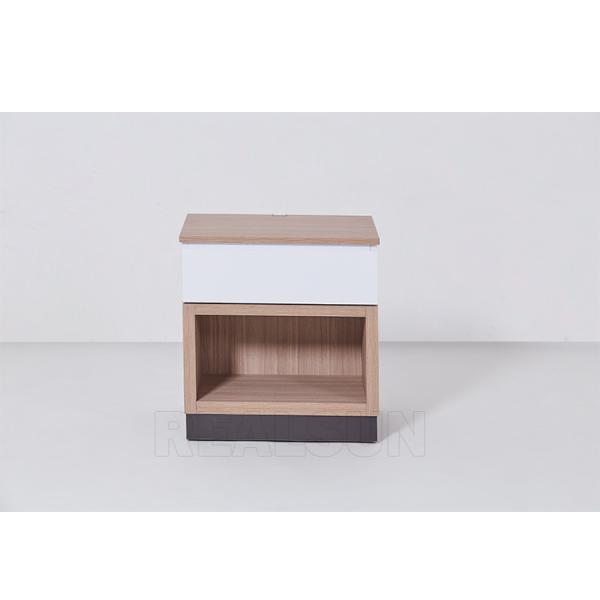 Simple Practical Wooden Hotel Bedside Tables With One Drawer Queen Bed Night Stand
