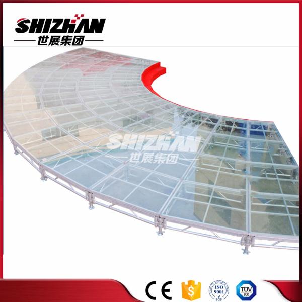 Glass Plywood Acrylic Led Dance Stage Frame Truss Structure