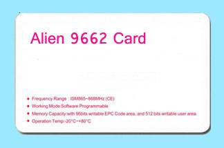 UHF AZ-9662 inlay card, Alien H3 long-distance UHF card, Road toll ETC card, UHF 6C card, ISO1800-6C white card