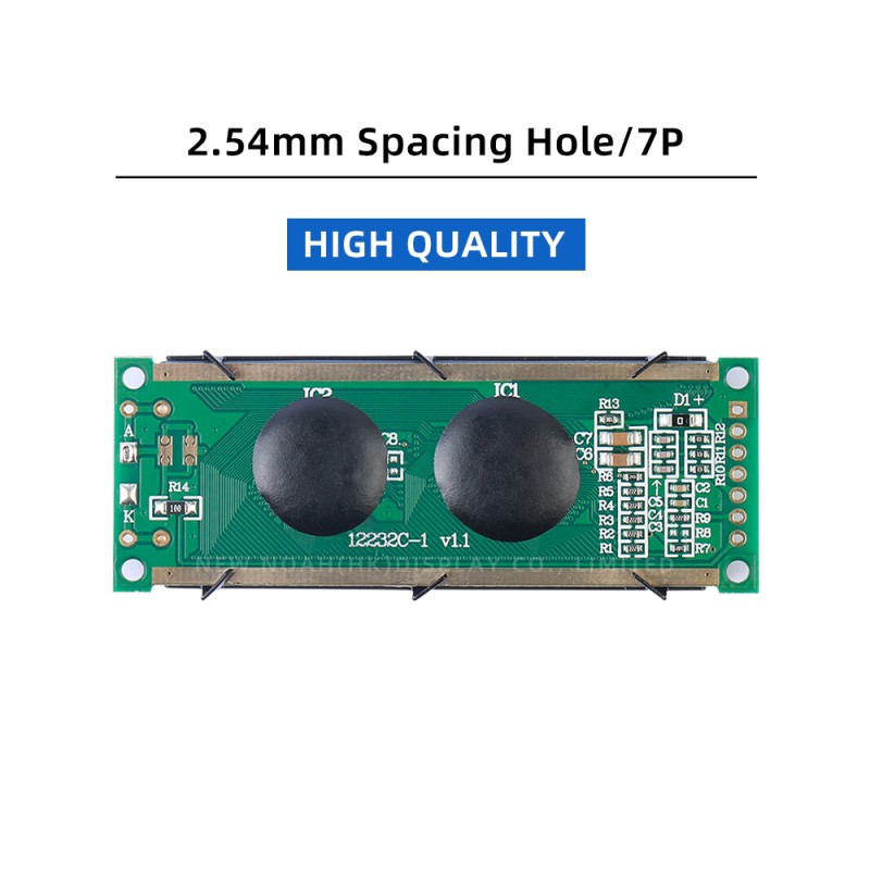 Blue Film 12232C-1 LCD Character Screen High Brightness LED Light Dedicated PCB Board Controller ST7920