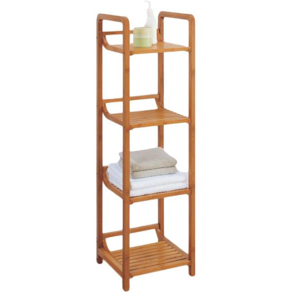 Free Standing Bamboo Towel Shelf  Easy Cleaning 41.13 H X 12 W X 12 D