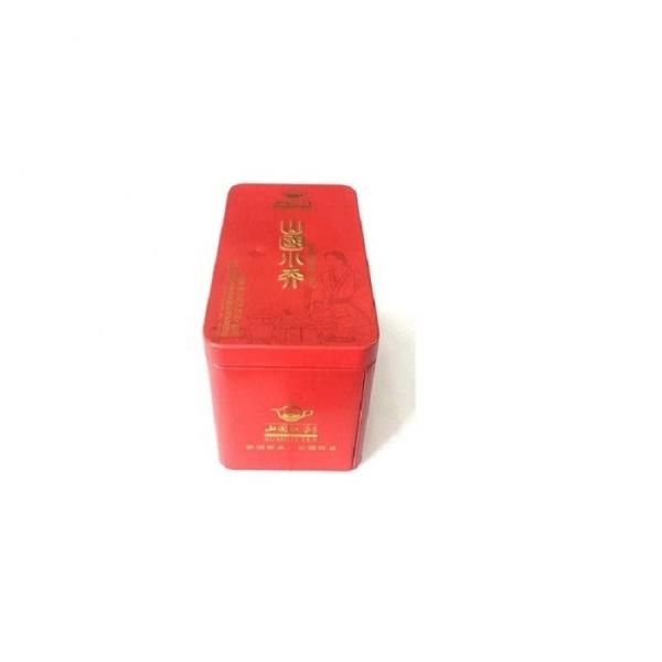 DADI Custom Design Rectangular Tea Tin Box with Embossing Effect Rt5 in Tin Material