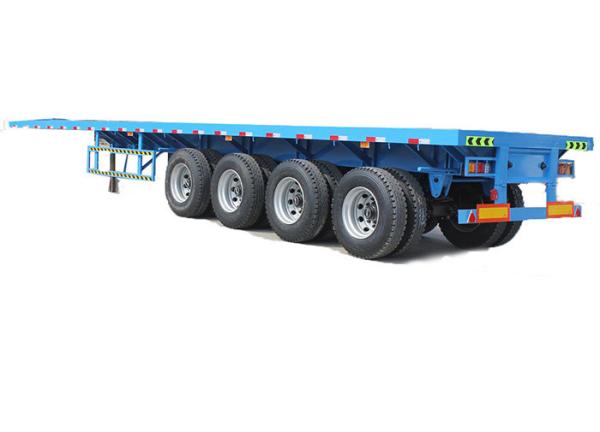 4 Axle 20FT 40FT Container Flatbed Truck Trailers Not Self-dumping For Cargo Delivery
