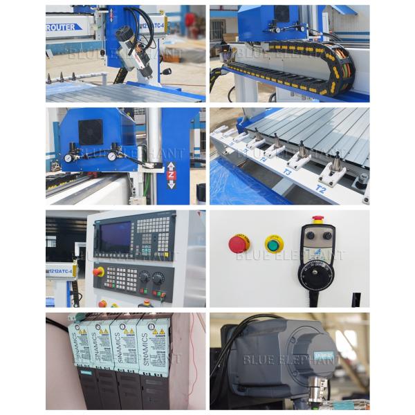 Hightech 1212 ATC CNC Mini Wood Cutter Machine High Z Travel For Industrial