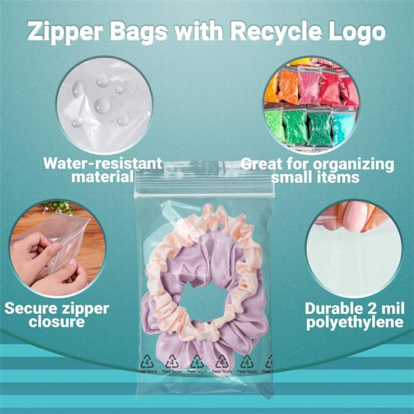 Secure Zipper Closure Custom Logo Print Polybags for Suffocation Warning and Security