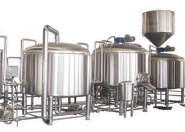 PLC Control 2000L Large Beer Brewing Equipment Stainless Steel SUS304 Steam Heating