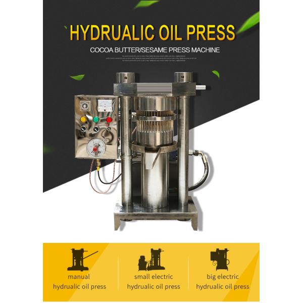 220V/380V Cocoa Oil Expeller Commercial Cocoa Butter Hydraulic Oil Press/ Walnut Oil Press Machine for Cold Hot Pressing