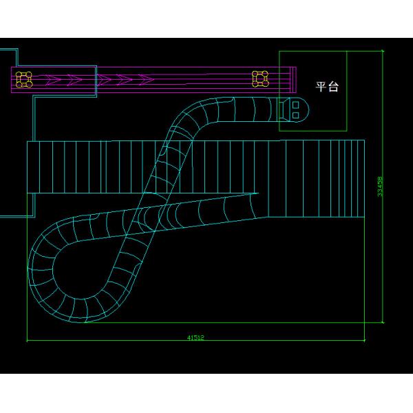 Waterslide бумеранга стеклоткани огромных на открытом воздухе водных горок парка Aqua взрослый