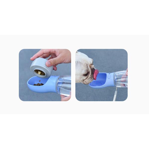 380ml отделяемые портативные 2 в 1 распределителе бутылки с водой собаки с хранением еды