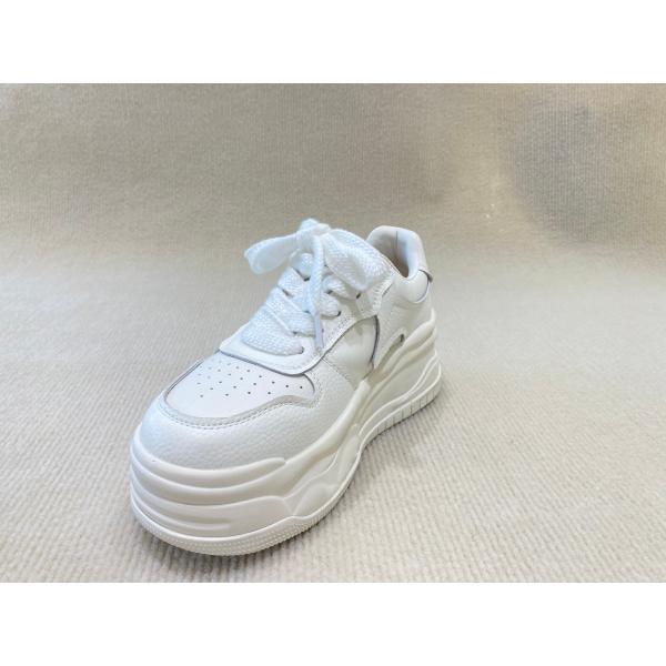 Autumn White Canvas Trainers Heightening Womens White Leather Casual Sneakers