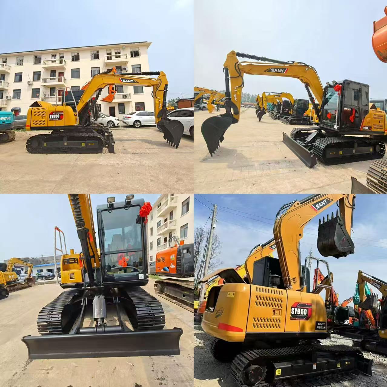 95% New Used Mini Excavators Sany Brand SY95C Low Working Hours 9.5 Ton Used Excavators Earth Moving Machine for Hot Sale