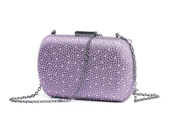 Full Body Durable Purple Evening Bag Formal Style With Different Size