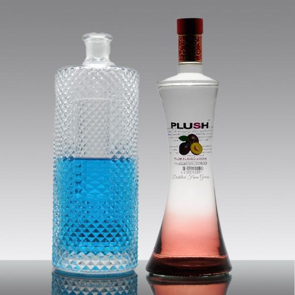 Sample Freely Industrial 300ml 750ml 1L Empty Glass Liquor Wine Bottles with Cap