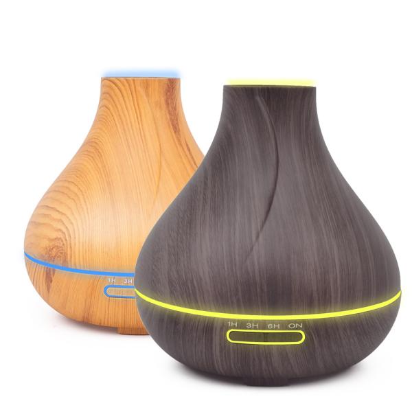 Mini Aroma Essential Oil Diffuser, Wood Grain Cool Mist Humidifier for Office Home Study Yoga Spa GK-YX-100