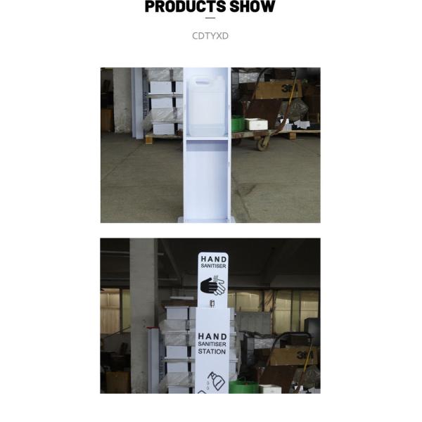 Big Vloume 5L Steel Manual Gel Sanitizer Dispenser Stand With Sign
