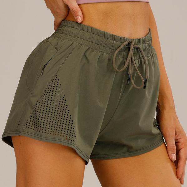Oem short seco rápido da aptidão da dupla camada da juventude do exercício de S de Custom fabricante fábrica Logo Summer Women '