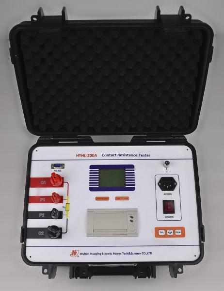 220V LCD Display Circuit Breaker Tester Loop And Contact Resistance Tester