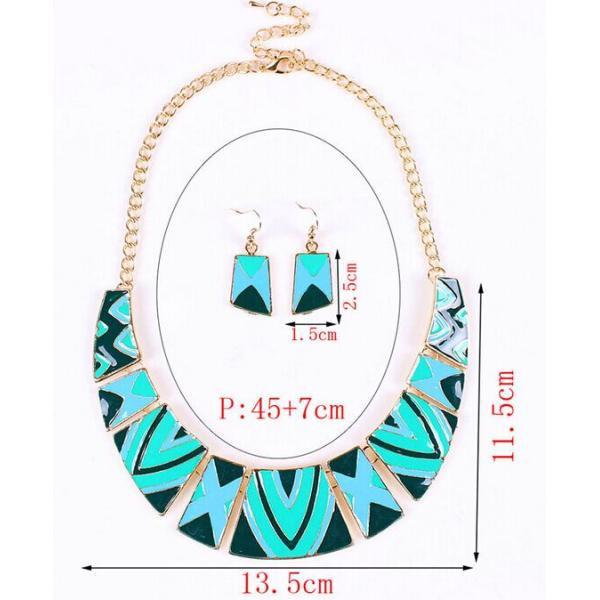 Bohemian necklace multicolor drip