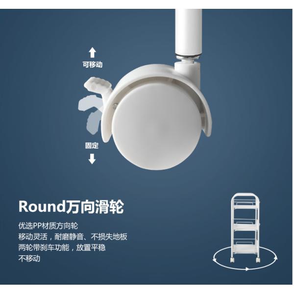 20kg Bearing Vegetable Rack Trolley , SS 4 Tier Storage Trolley