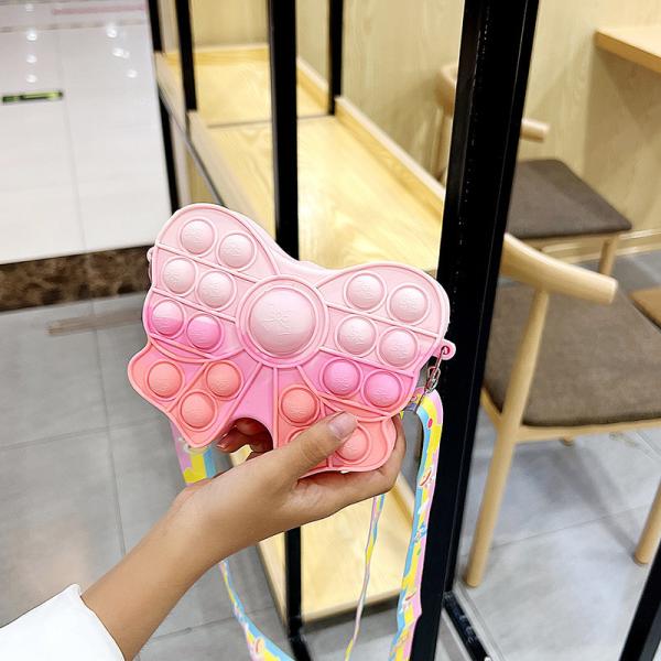 Фиджет Поп сумочка Бук девочек Сумочка Пасхальный подарок Сенсорный Фиджет игрушка Силикон Крестное тело Дети Сумочка Карандаш Чехло Макияжный пакет