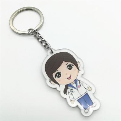 Clear Soft PVC Key Chain Engraved Acrylic Photo Keyrings Custom Logo UV Printing