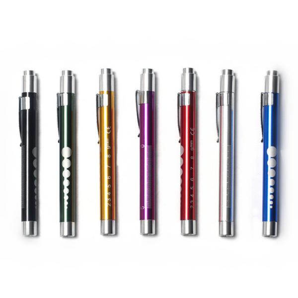 Aluminum Alloy Nurse Penlight with Pupil Gauge LED Medical Pen Lights for Nursing Doctors