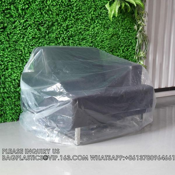 Large Furniture Cover Poly Storage Bag Heavy Duty Sofa Slipover For Moving Long Term Storage 110 X 72, 2 Set