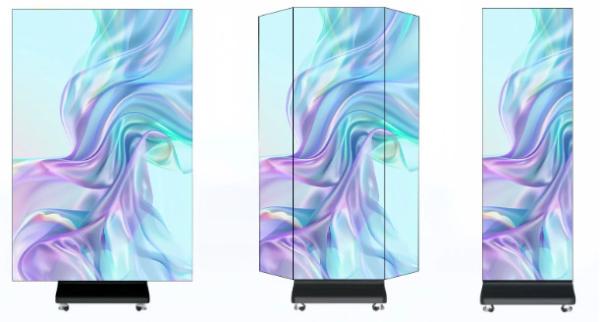Triple-Foldable LED Poster Display: Portable, Seamless & Brilliance