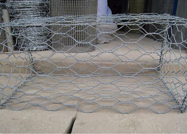 2.7mm 3.2mm Gabion Box / Hexagonal Gabion Cage For Protecting Riverbank