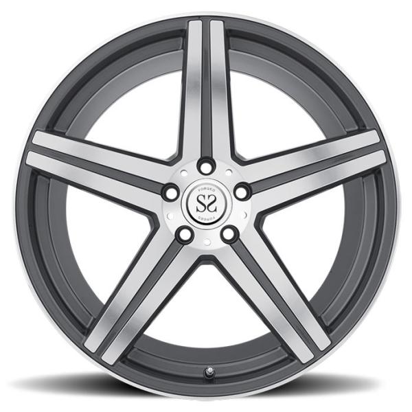 os costumes cinzentos da cara da máquina 5*114.3 1 parte forjaram a borda da roda da liga para Lexus