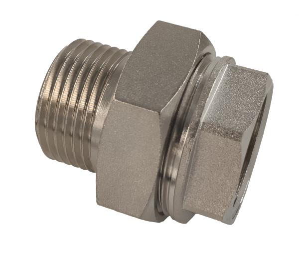 Armatures à fils hexagonales MF en laiton chromé pour l'industrie