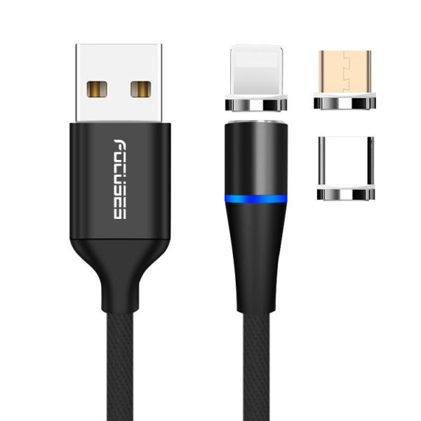 3 In 1 OD 3.5mm Magnetic Micro USB Cable For Data Transmission