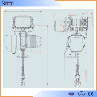 250 kg - 50 ton Manual Electric Chain Hoist With Remote Control