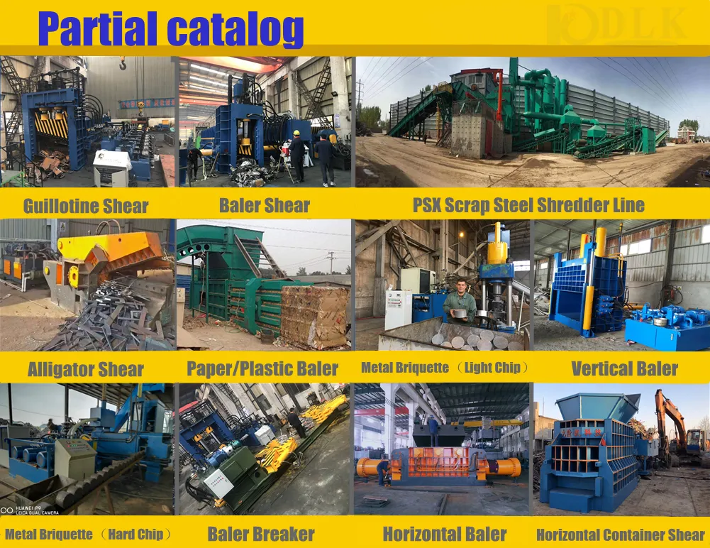 WS-630 Scrap Metal Baler Shear Machine with 630ton Max Cutting Force 1400mm Blade Length and 8-12ton Per Hour Production Rate