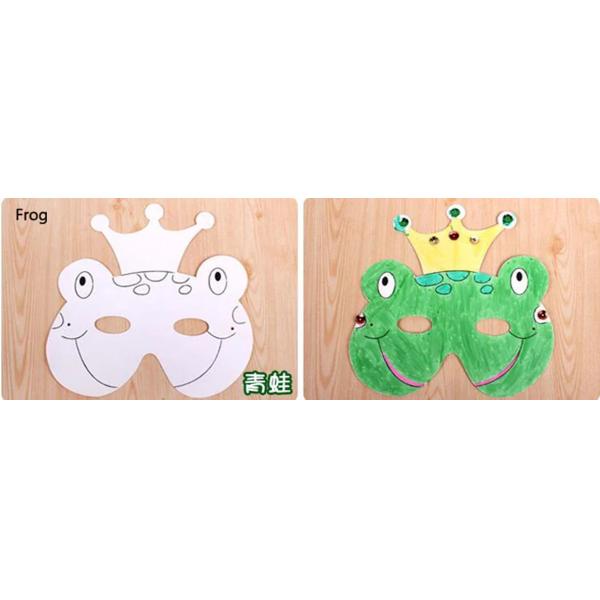 Kids DIY Festival Party Decorations Paper Mask With Colored Box Packaging