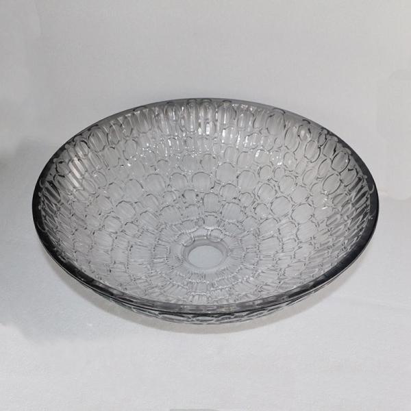 Modern Crystal Wash Basins Gradient Black Modern Glass Vessel