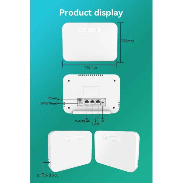 2.4G 300Mbps LTE Router KS LTE517 1200Mbps 4G LTE Access Point with Battery Compact Lightweight Travel Router