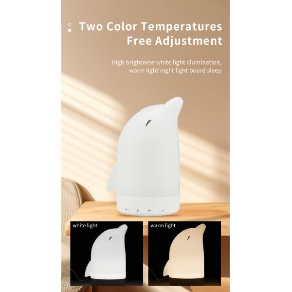 MUSIC DOLPHIN Humidifier Aromatherapy Lamp White Noise Sleep Device (Bedroom/Office/Healing Scene)
