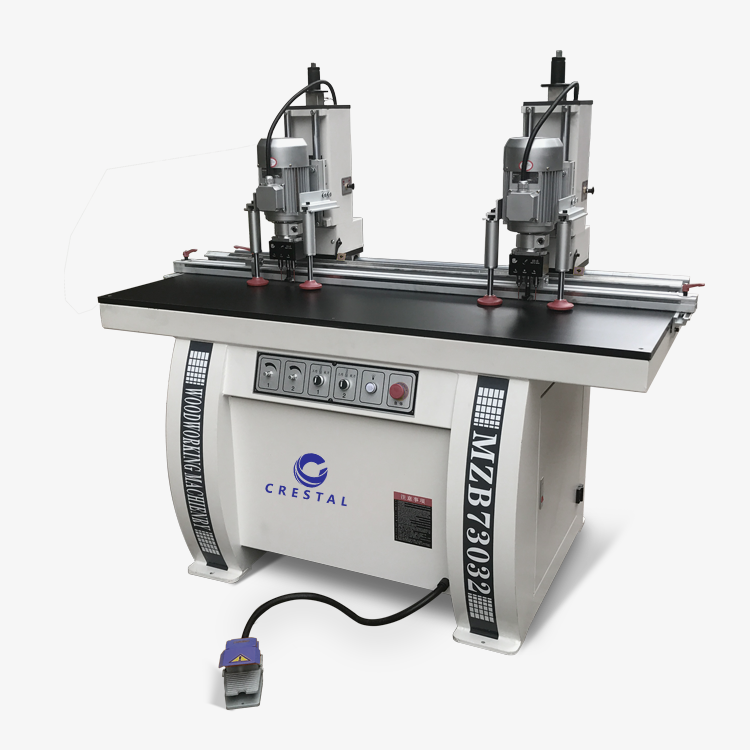 Two-heads hinge boring machine MZ73032 for 35mm hinge holes with high precision track and 2840rpm spindle speed